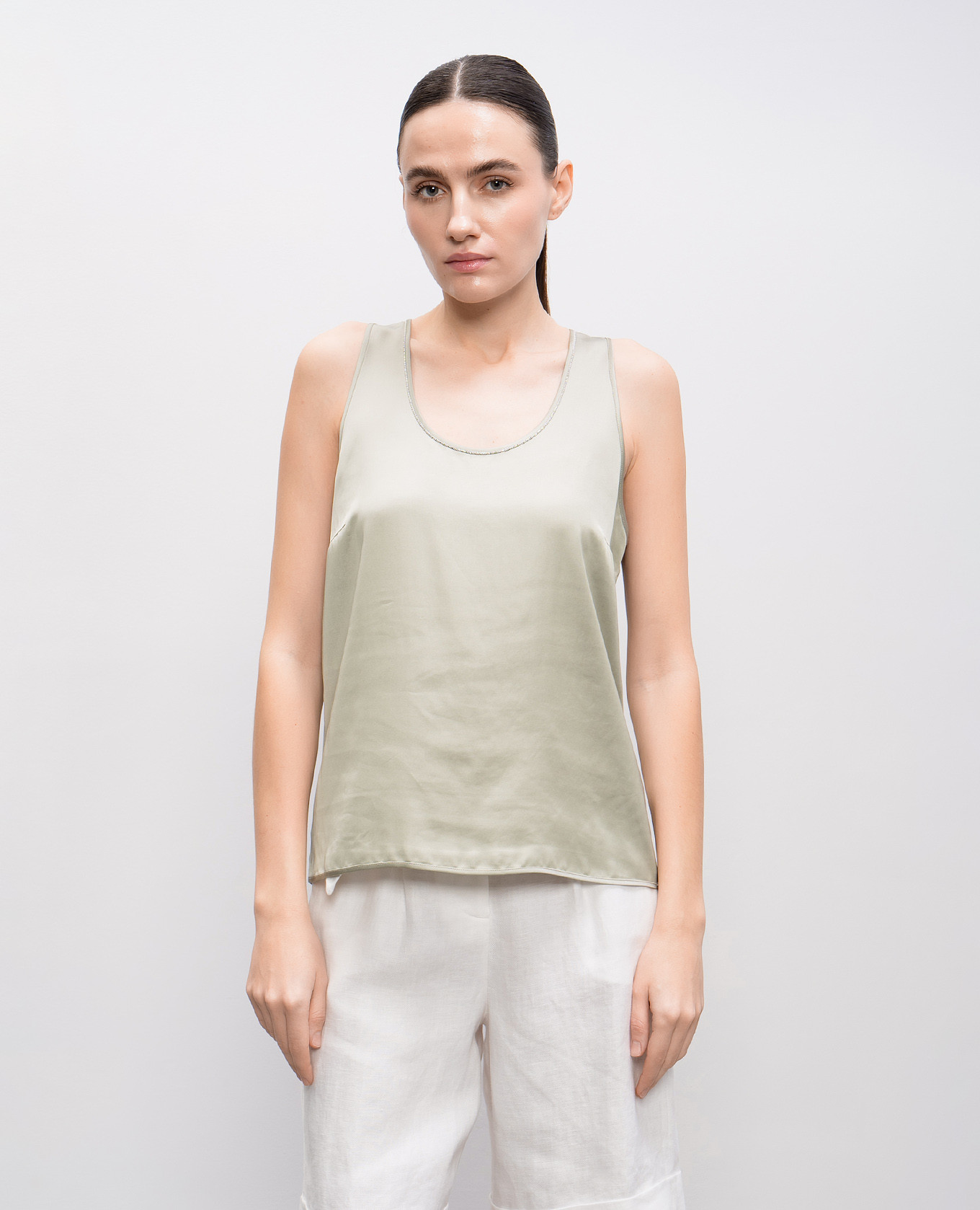 

Green top with monil chain Peserico