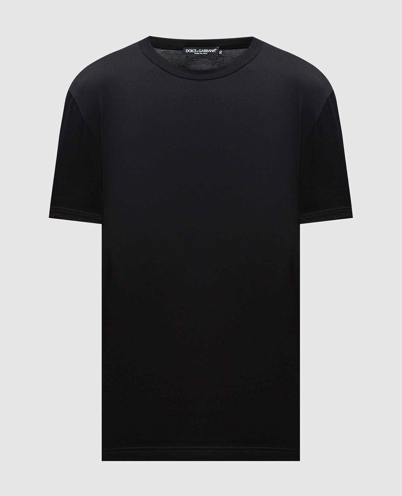 Black t-shirt with logo patch Dolce&Gabbana