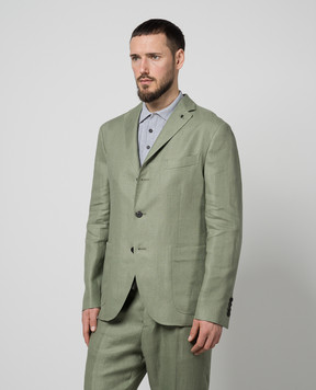 Peserico Green linen blazer R5100902606