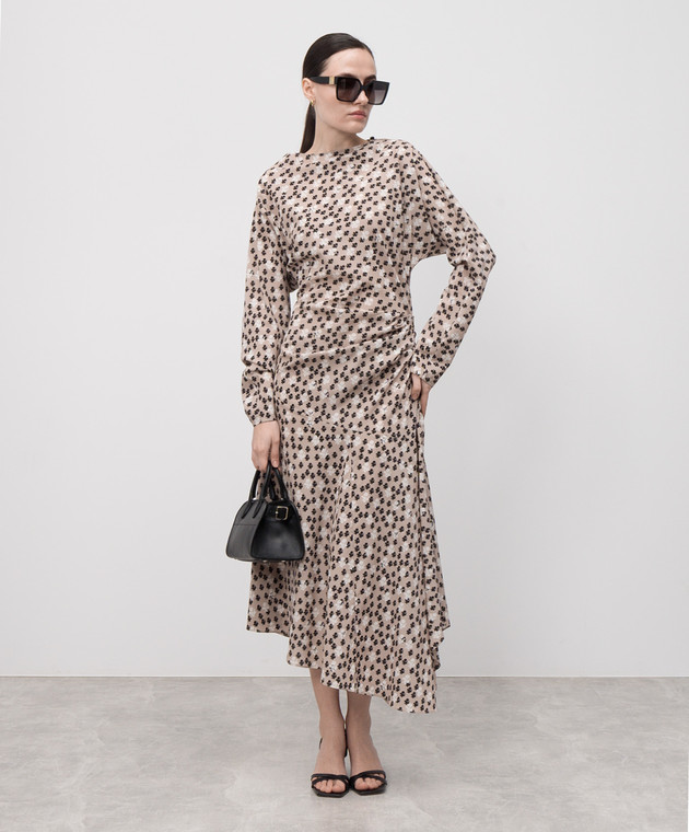 PROENZA SCHOULER - Alina beige dress with floral print silk R2523032BYP297  - shop with Croatia delivery at Symbol