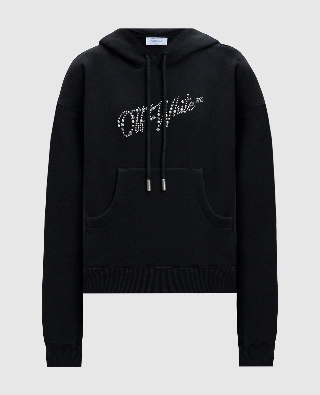 

Stars Black Beaded Hoodie Off-White