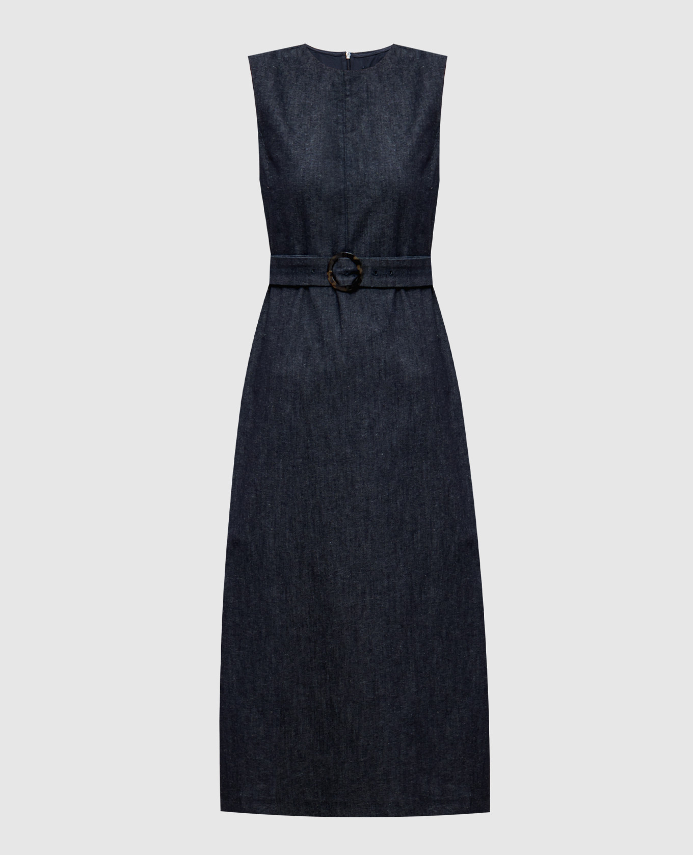 

LUCILLA blue midi dress with belt Max Mara, Синий