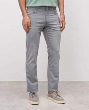 Stefano Ricci Grey jeans with logo MST51B2110T01299