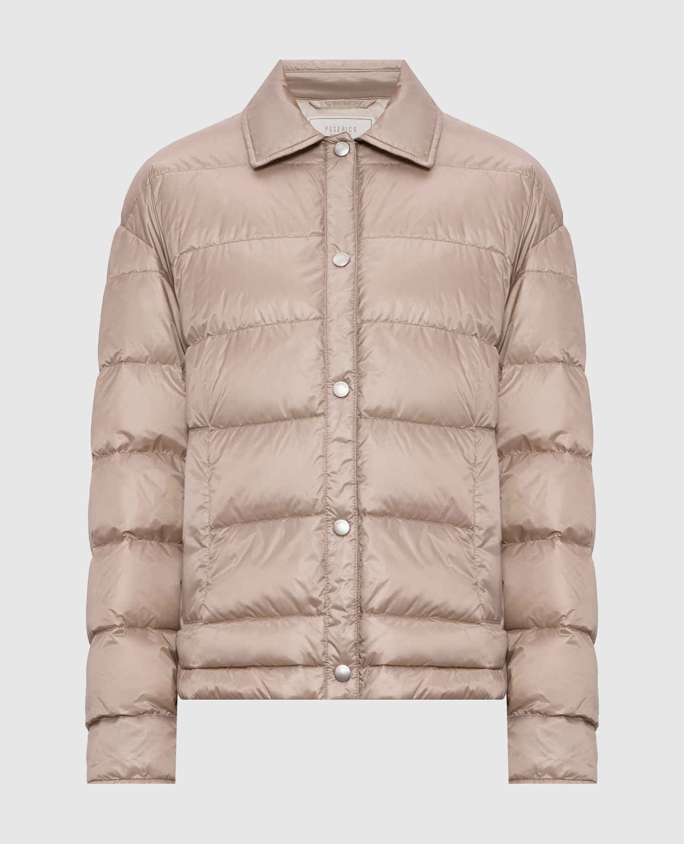 Beige down jacket with patch Peserico