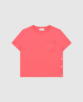 Moncler ENFANT Children's pink T-shirt with logo patch K19548C0001289AT91214
