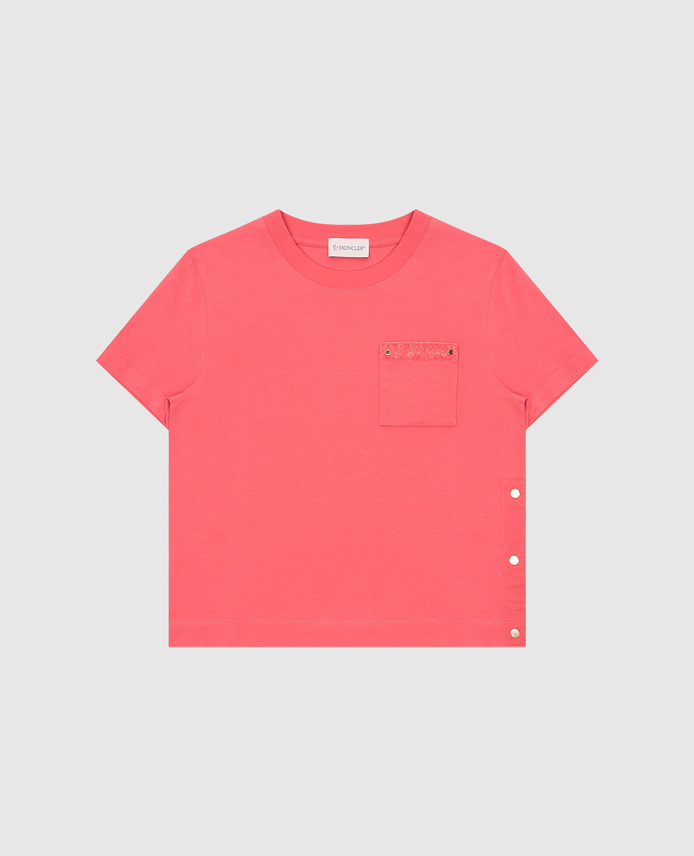 Children's pink T-shirt with logo patch Moncler ENFANT