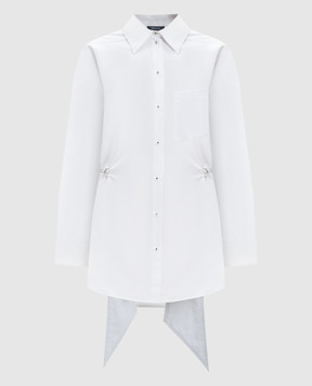 Thierry Mugler Camisa de vestir blanca de corte asimétrico 24F1RO1606259