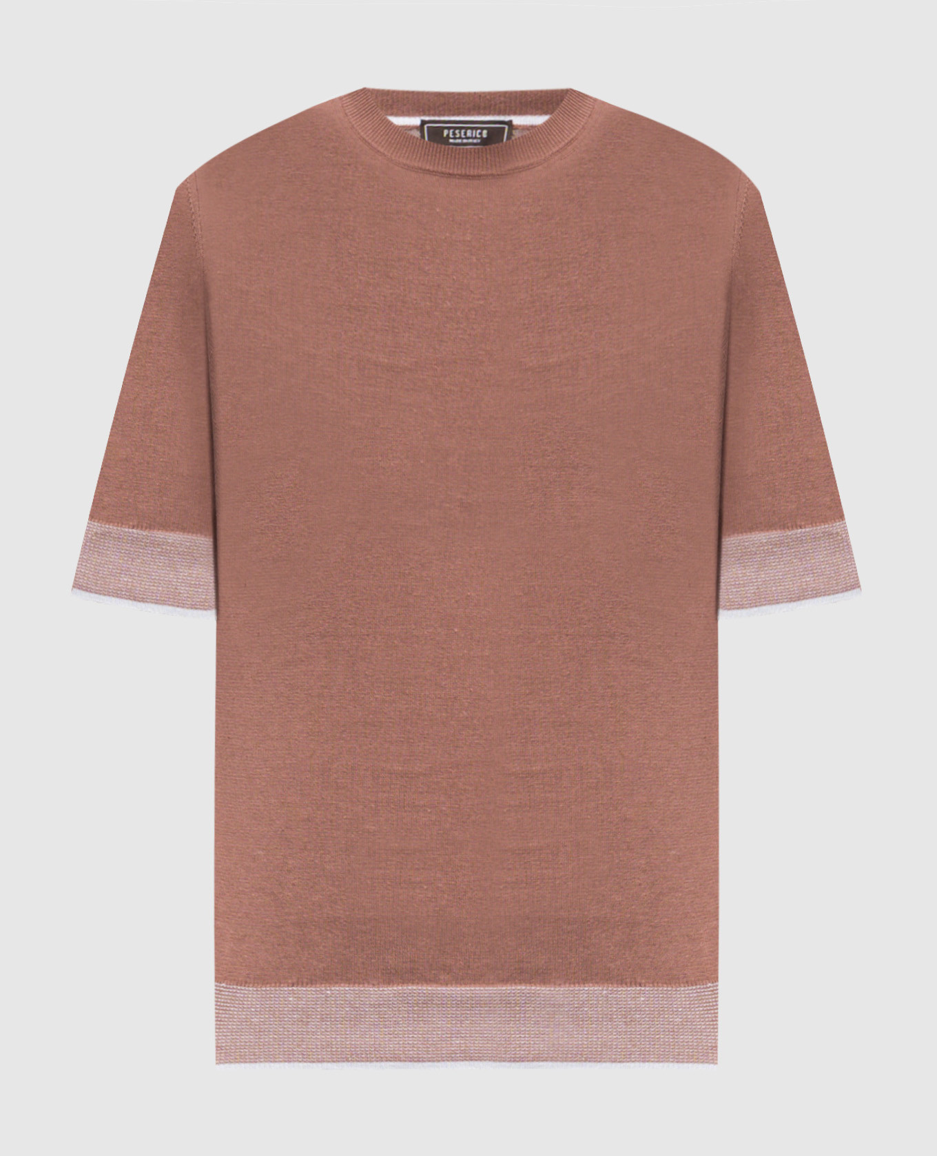 Brown linen t-shirt Peserico