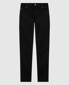 Dolce&Gabbana Black jeans with logo patch GYJCCDG8GW6