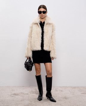 Yves Salomon White sheepskin coat 25WYV62055TOSX