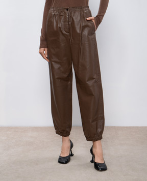 JOSEPH Brown leather pants JF008782