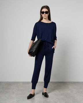 Allude Blue joggers with silk and cashmere 24262024