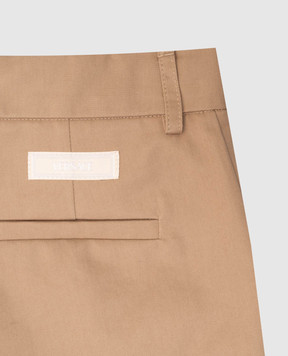 Versace Children's beige pants with logo patch 10183241A14824