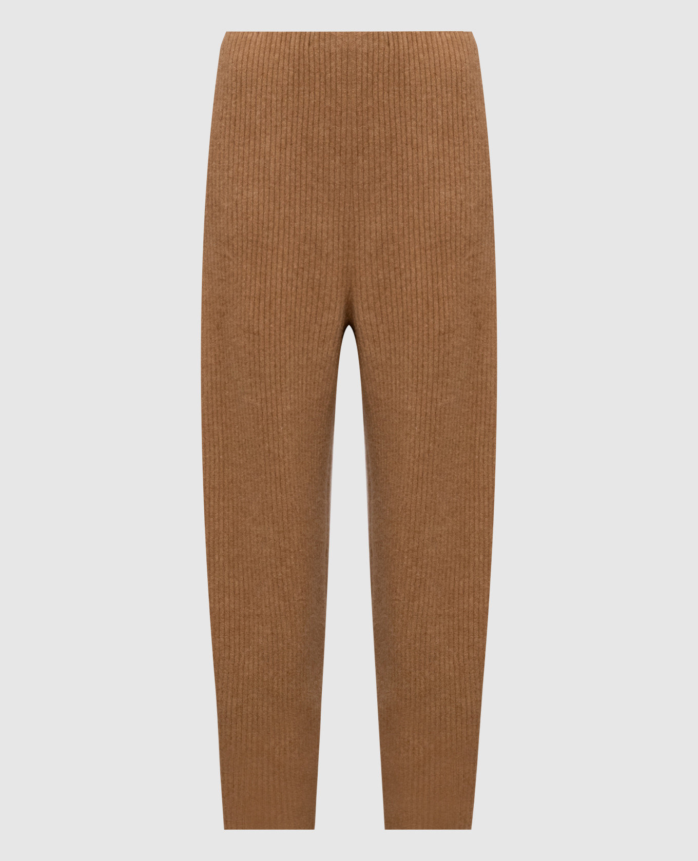 Brown camel wool and silk trousers BOBOUTIC