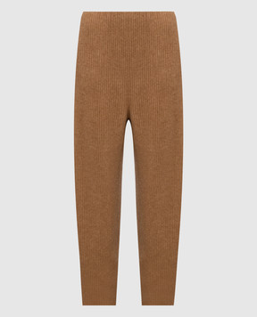 BOBOUTIC Brown camel wool and silk trousers 4965