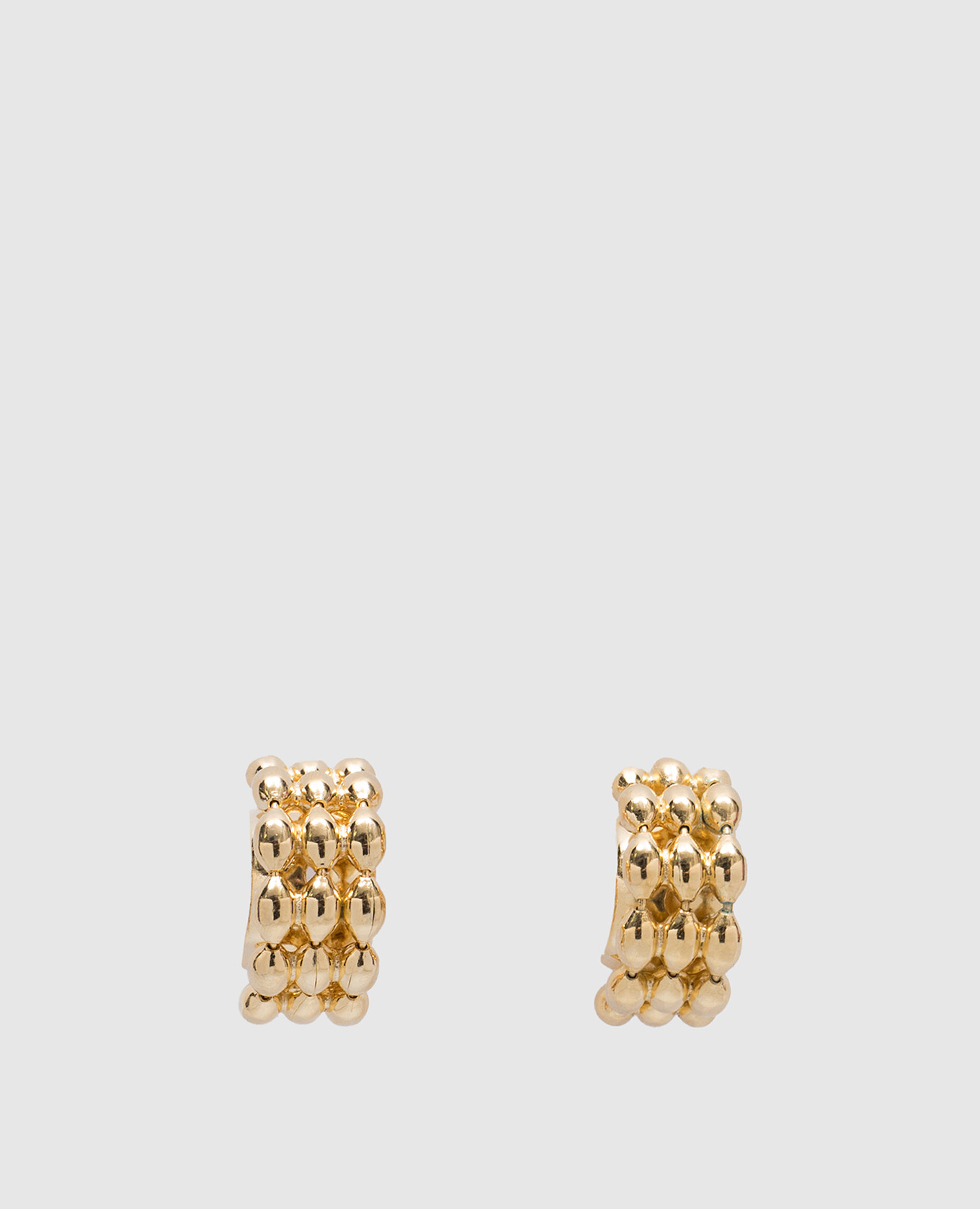 

Lucia Ballchain gold earrings with 14k gold plating LELET NY, Golden