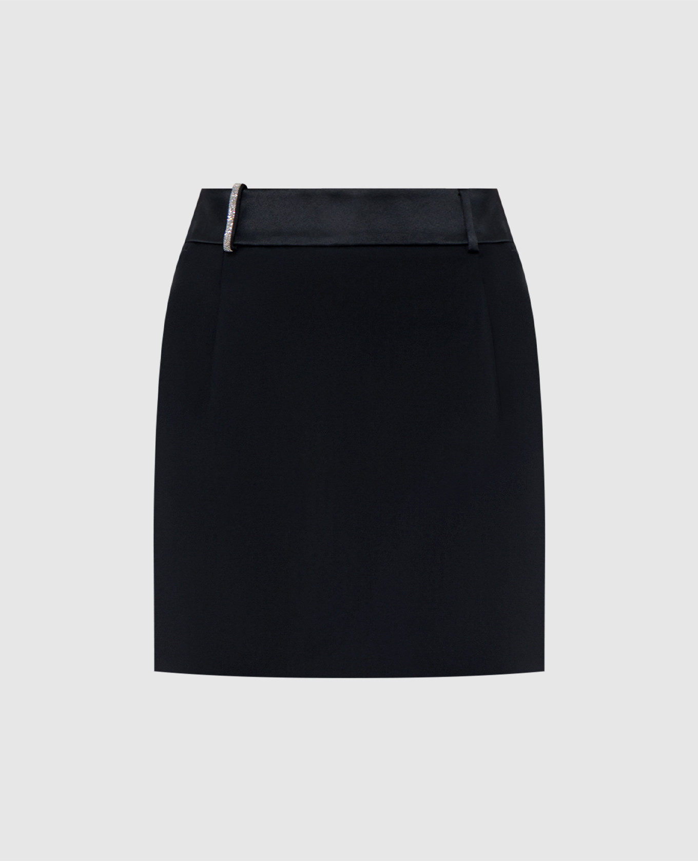 

Black wool skirt with monil chain Peserico