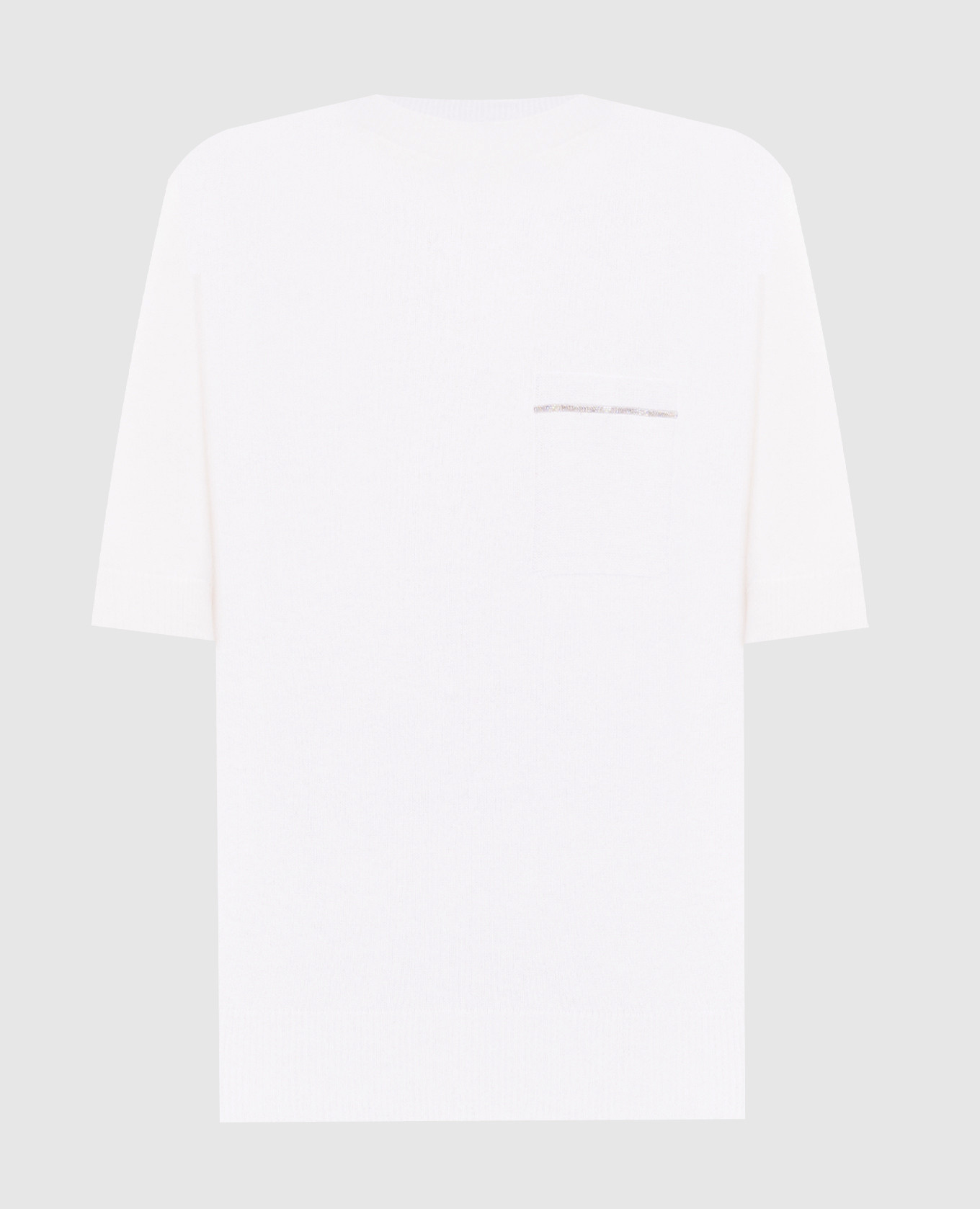 

White cashmere top with monil chain Peserico