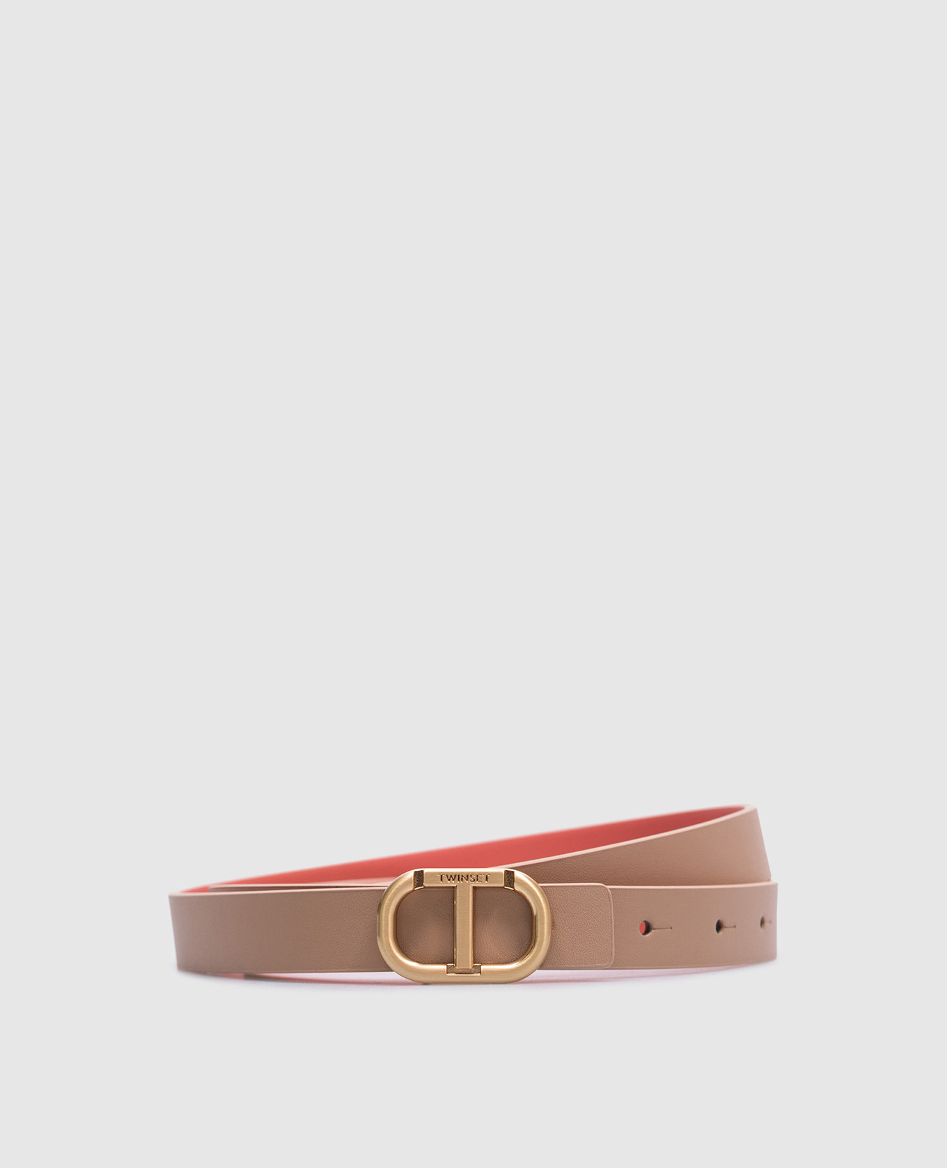 

Reversible combination belt with Oval T logo Twinset, White
