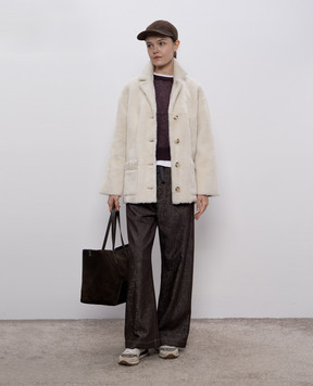Brunello Cucinelli Brown sweater with wool M2I780110