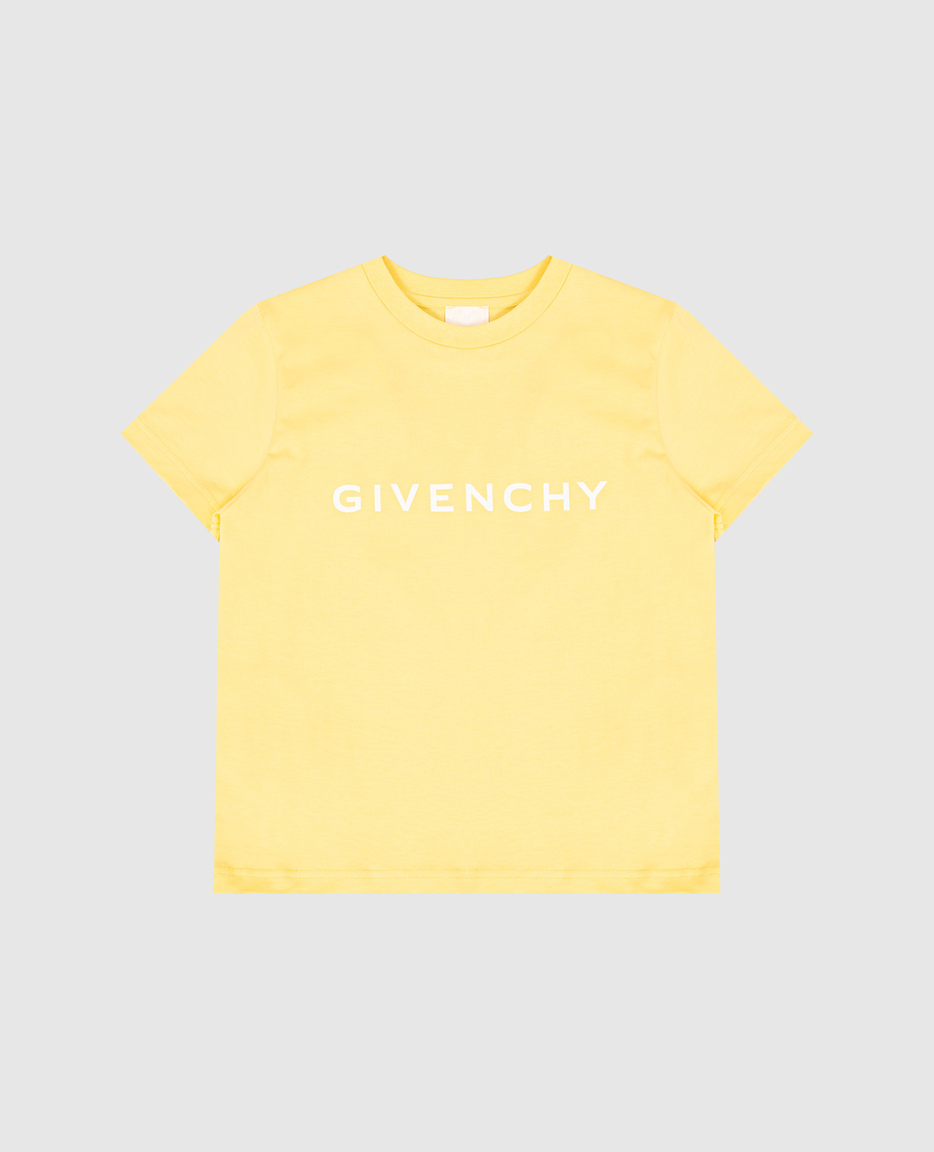 Children&#39;s yellow T-shirt with logo print Givenchy