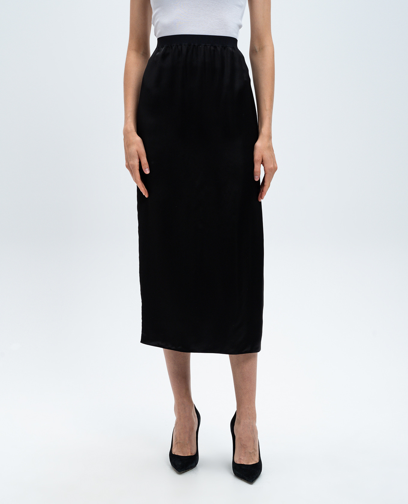 

Black midi skirt WARDROBE.NYC