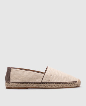 Brunello Cucinelli Beige raffia espadrilles MZUOAJQ726