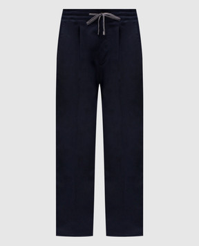 Cashmere&Whiskey Blue pants with wool 02556R0498