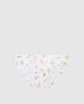 Story Loris Children's white panties with a floral print 36567816