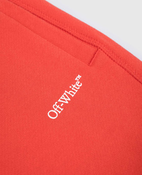Off-White Children's red sports pants with a logo print OBCH001F24FLE003