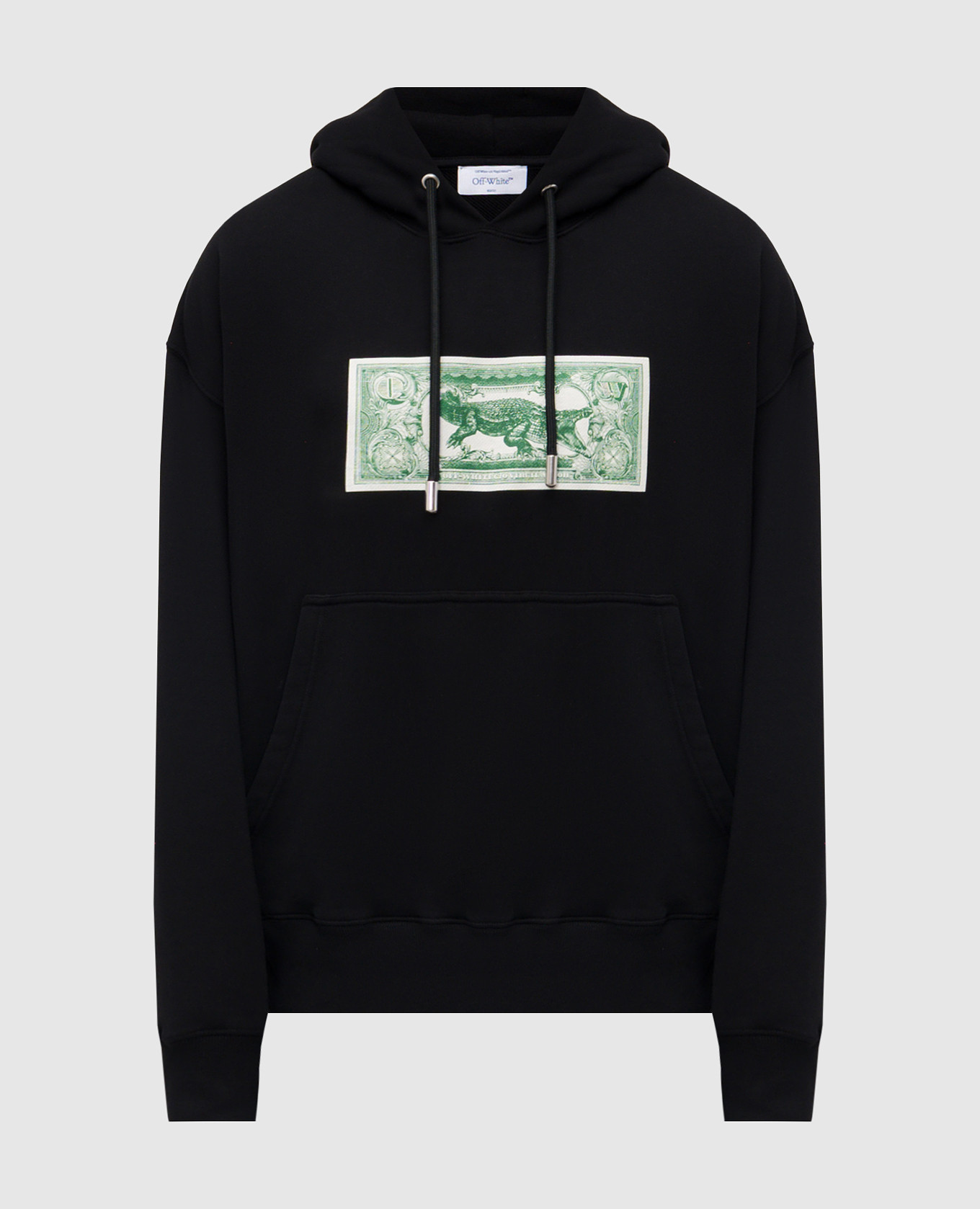 Black Banknote Arrow Hoodie Off-White