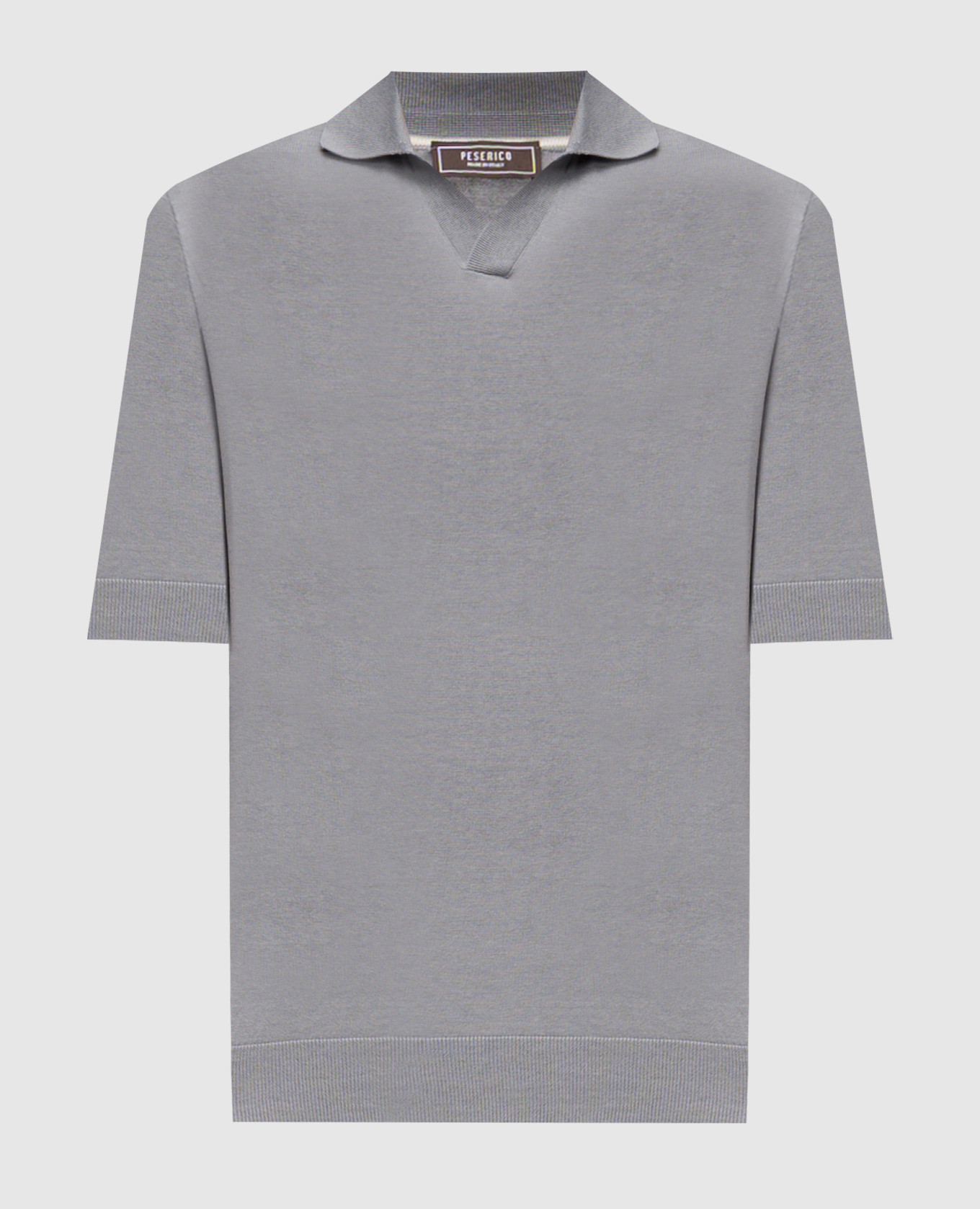 

Gray polo with silk Peserico, Grey