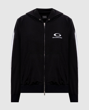 Balenciaga Black sports jacket with logo embroidery 837513TSVX2