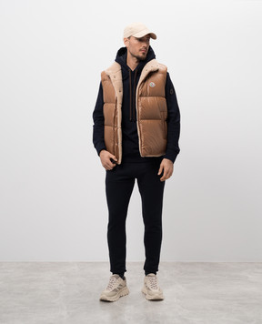 Moncler Colbricon beige two-way down vest J20911A001485981L