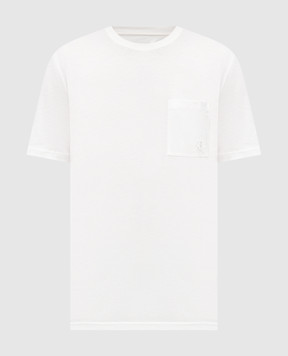 Vilebrequin White T-shirt with logo emblem TTNU0P00