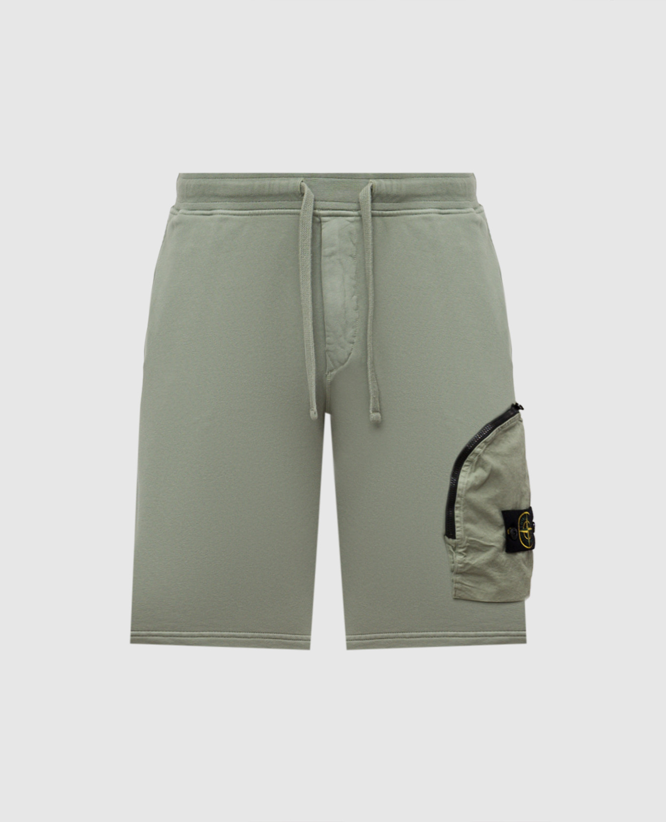 

Green shorts with logo patch Stone Island