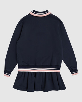 Dolce&Gabbana Baby blue mini dress with monogram logo patch L5JD9FG7PGJ812+