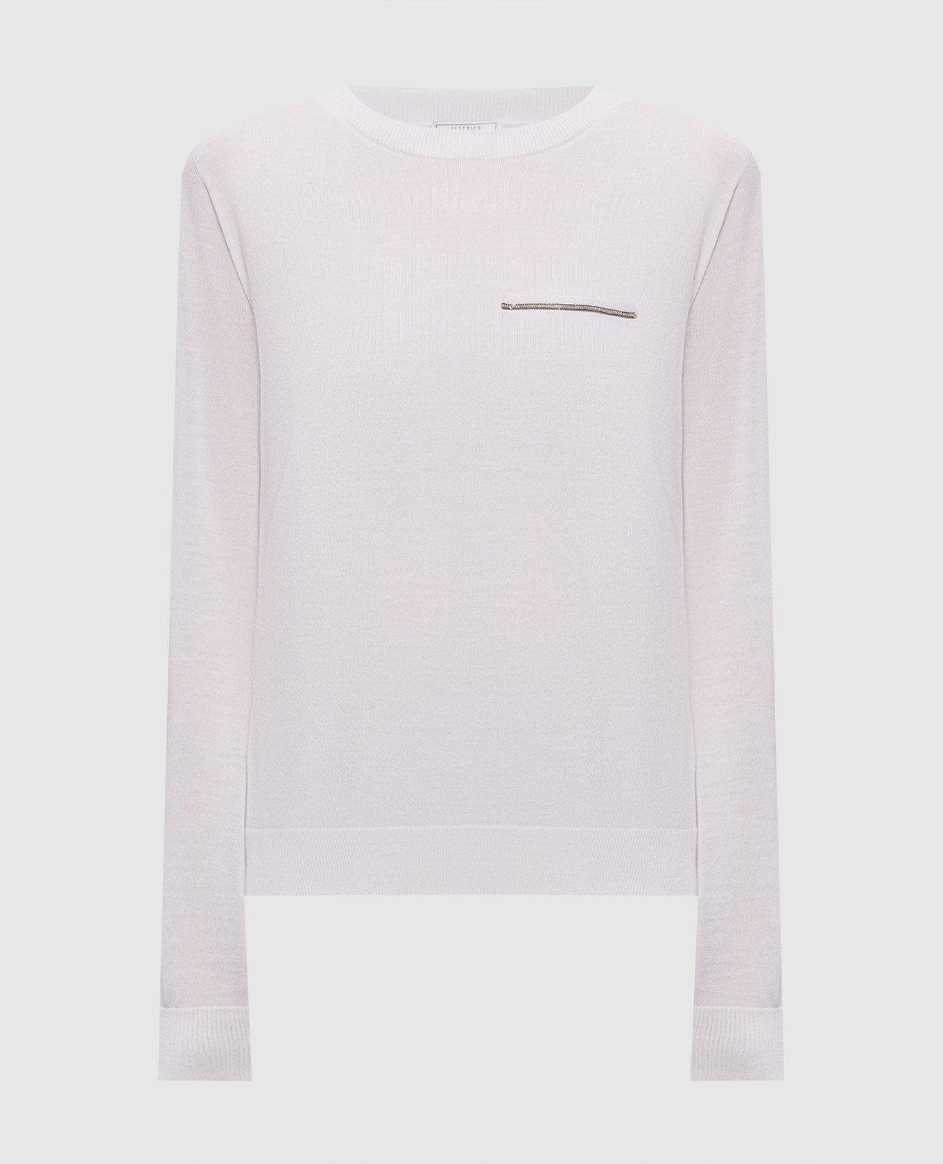 White cashmere and silk jumper Peserico