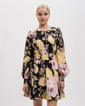 byTimo Black floral print mini dress 2510593