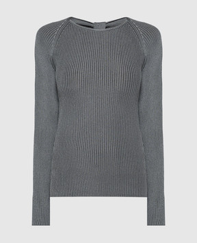 Solotre Gray ribbed sweater M3B0005