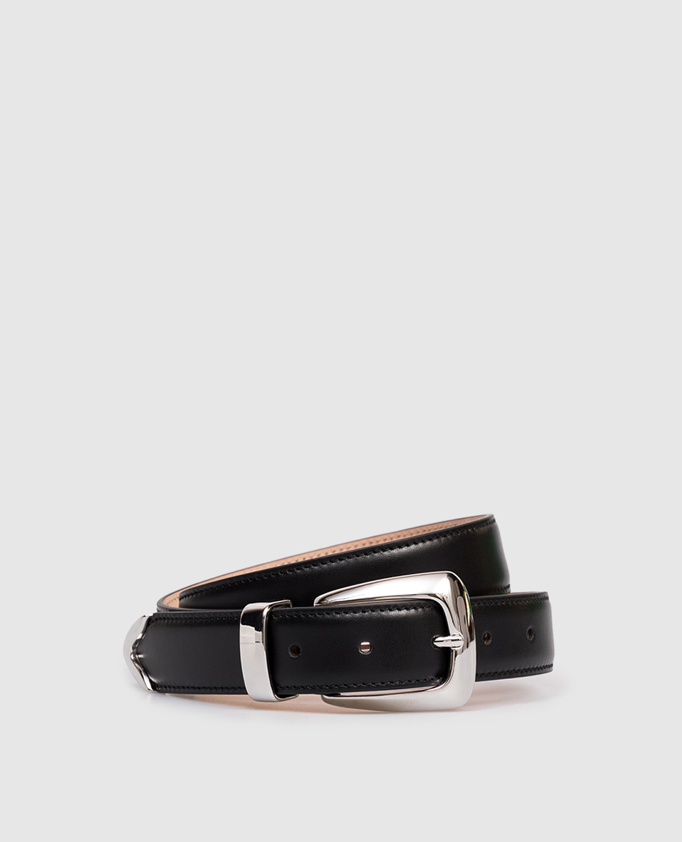 

Benny black leather belt Khaite