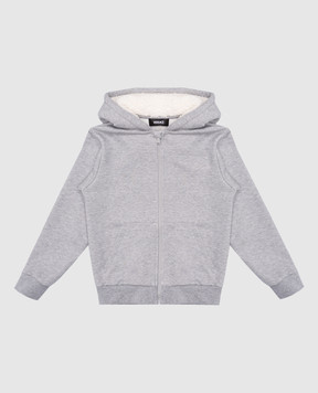 Versace Children's grey melange sports jacket with textured Medusa emblem 10183321A13054