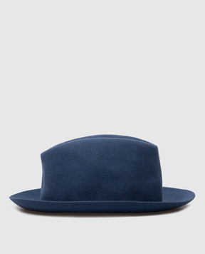 Borsalino Blue hat with logo 390330m