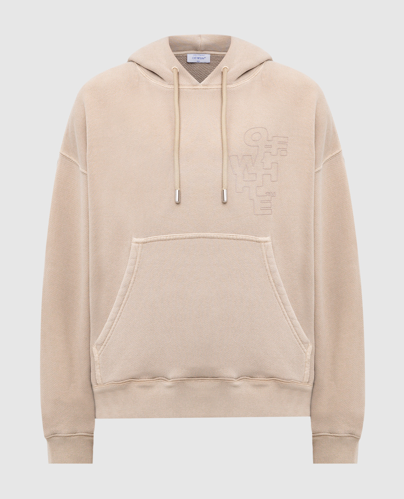 

Beige logo print hoodie Off-White