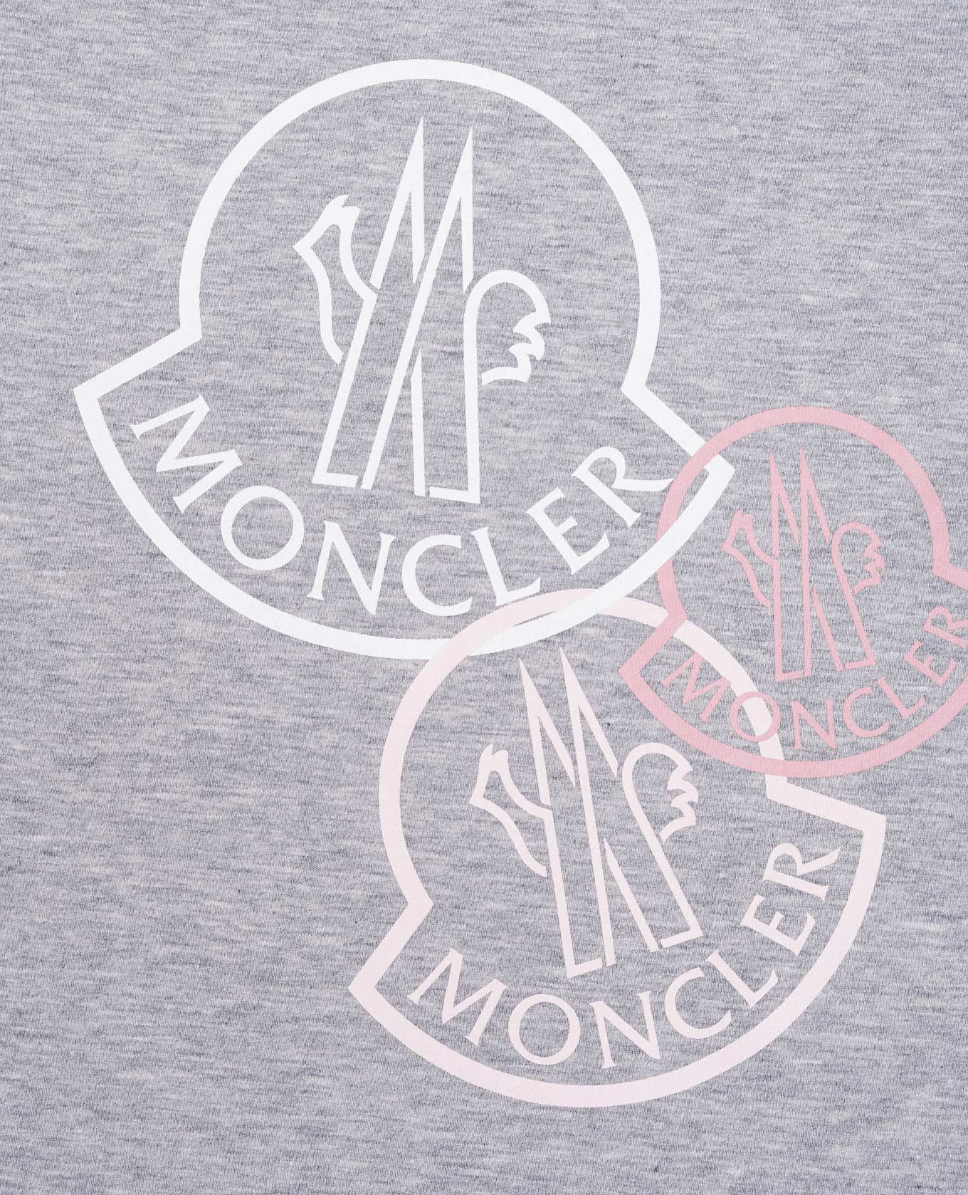 

Children's gray melange T-shirt with a logo Moncler ENFANT, Grey