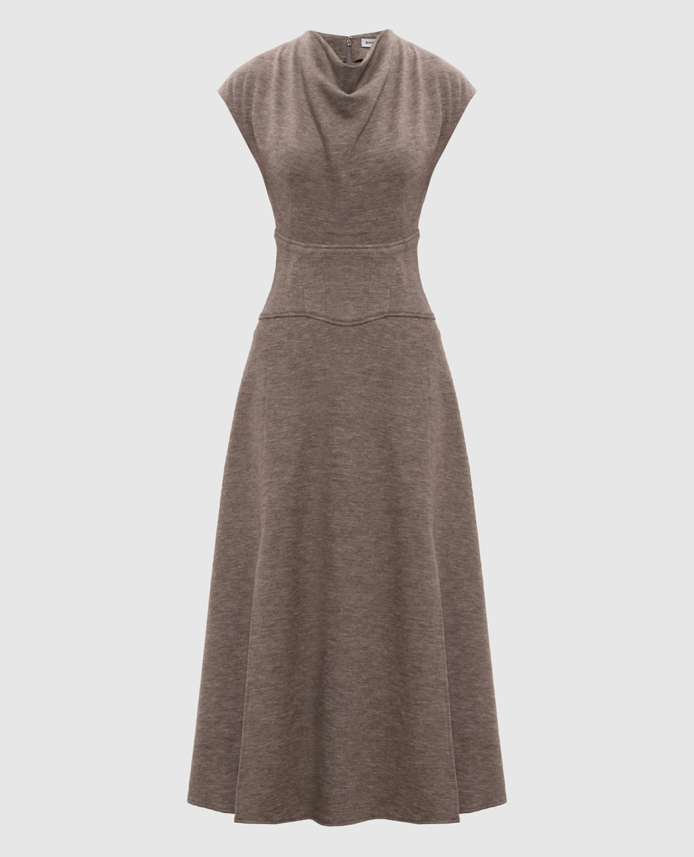 Brown wool midi dress Simkhai