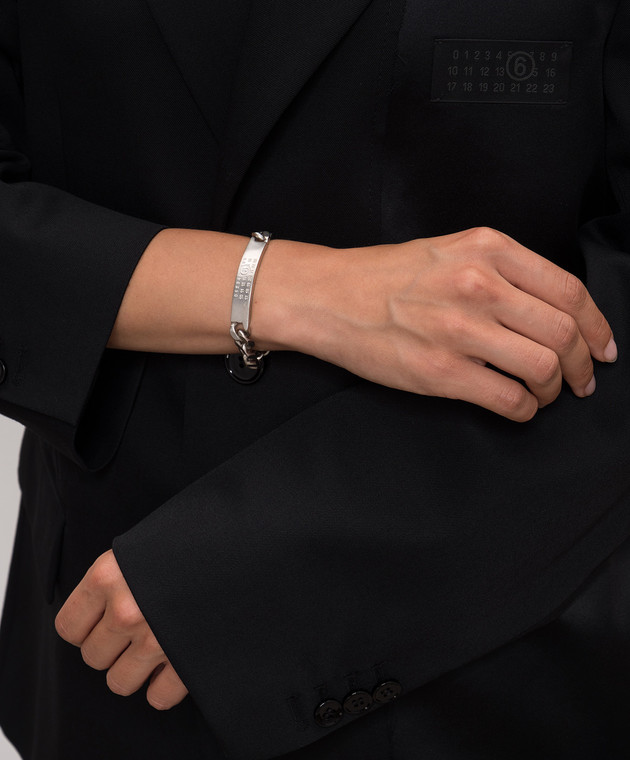 Maison Margiela MM6 - Silver chain bracelet with logo