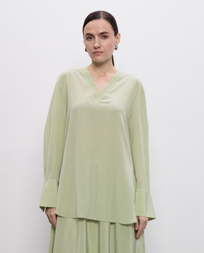 JOSEPH Miller green silk long blouse JF009071