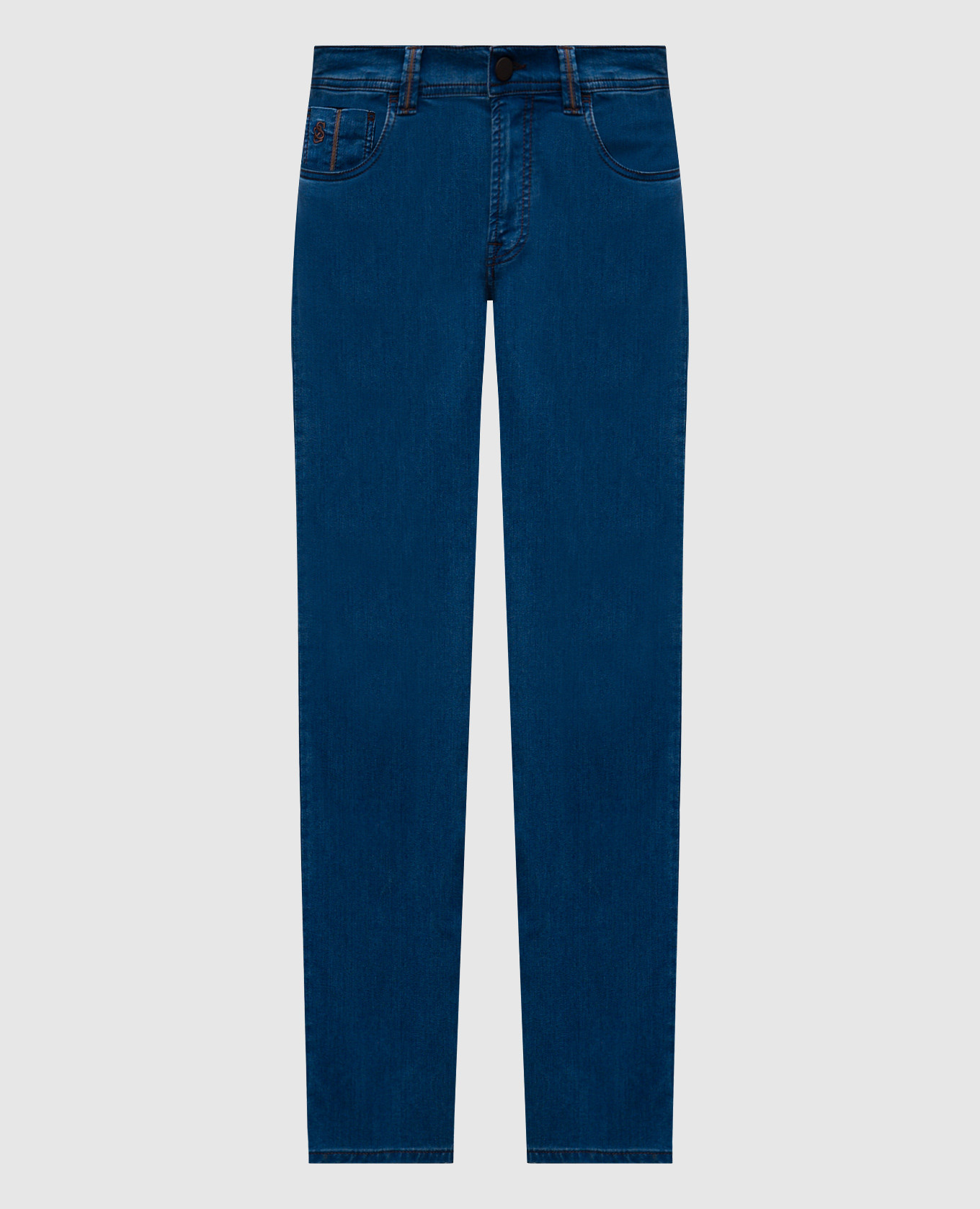 Blue Costantino jeans with logo Scissor Scriptor