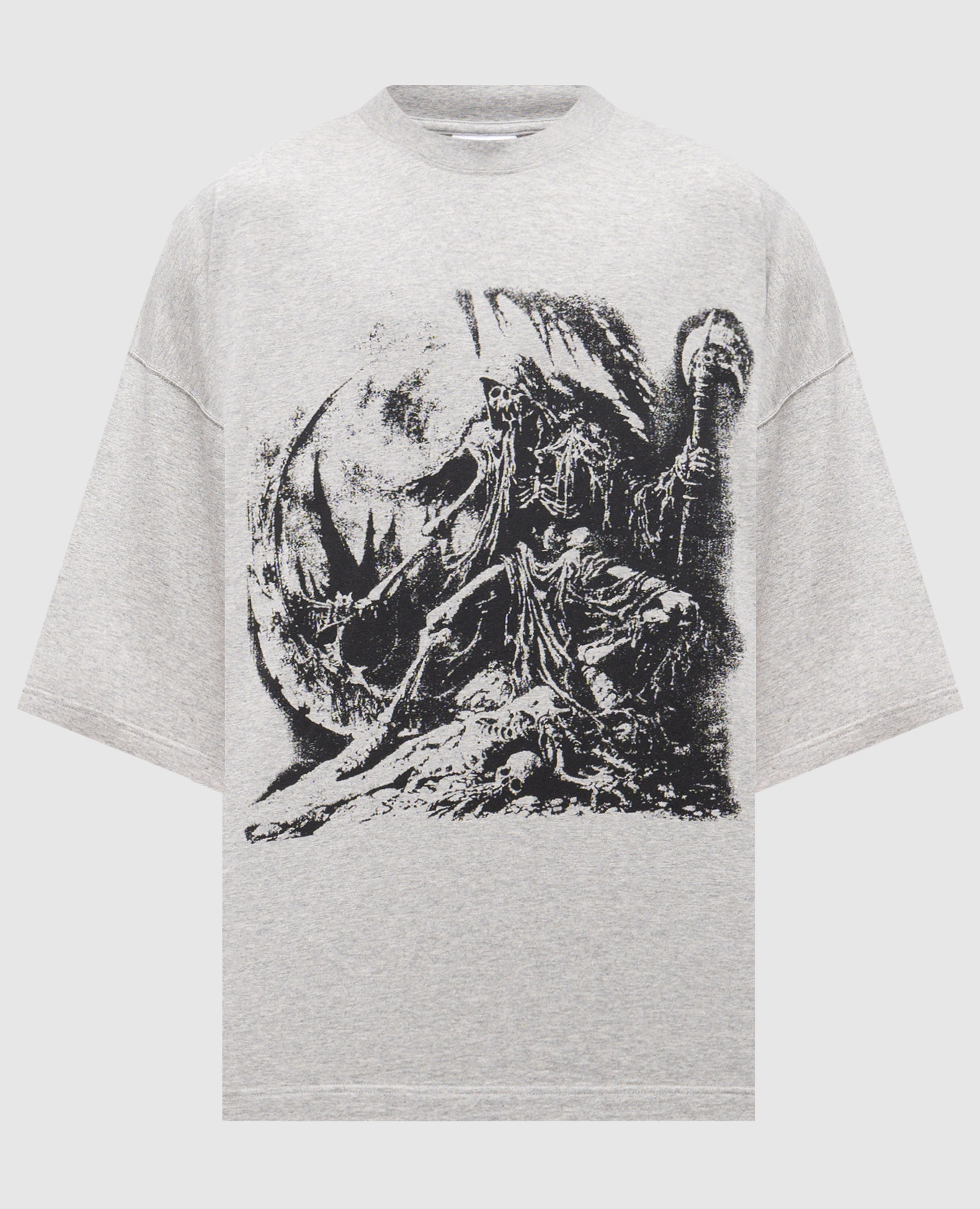 Grey melange printed T-shirt Vetements